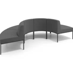 Sofa de Espera Pylos Curvo, Módulo Convexo 4 asientos