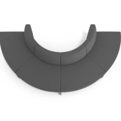 Sofa de Espera Pylos Curvo, Módulo Convexo 4 asientos