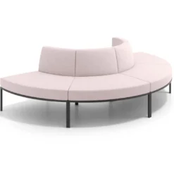 Sofa de Espera Pylos Curvo, Módulo Convexo 4 asientos