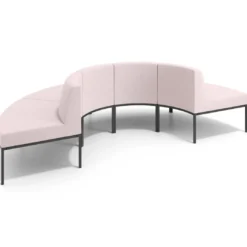 Sofa de Espera Pylos Curvo, Módulo Convexo 4 asientos