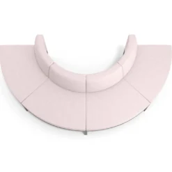 Sofa de Espera Pylos Curvo, Módulo Convexo 4 asientos