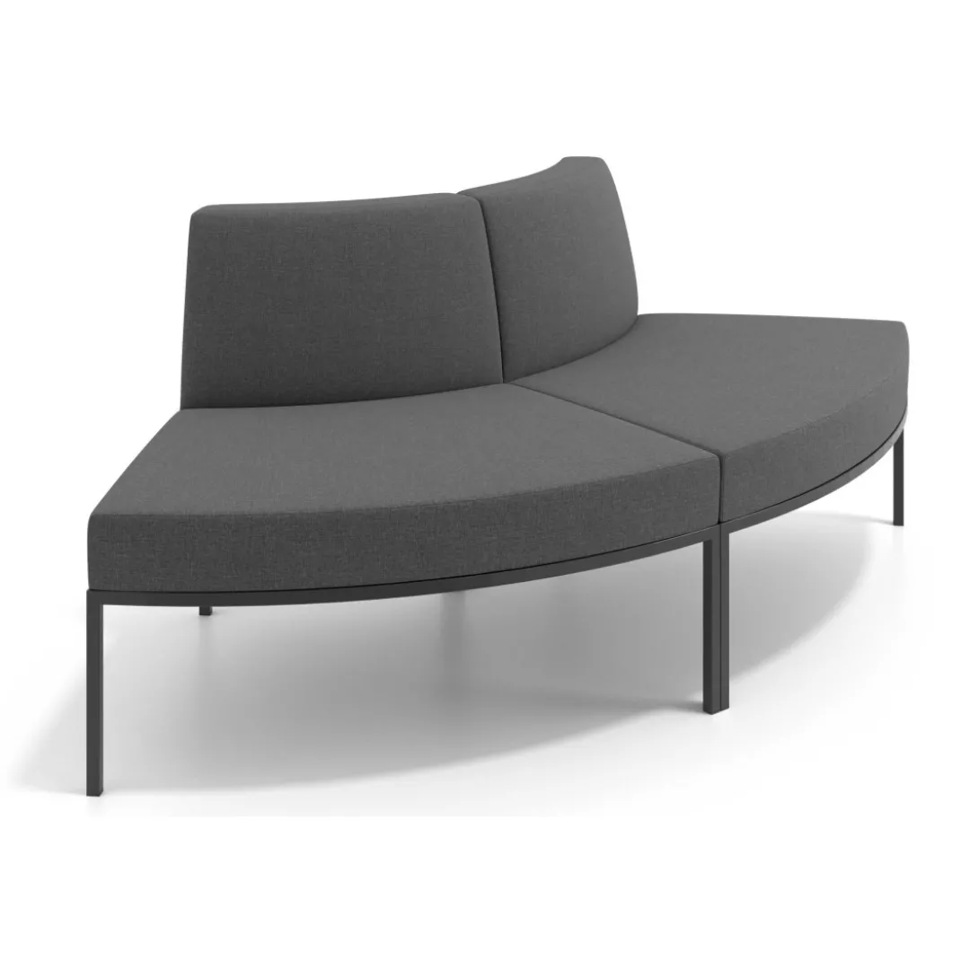 Sofa de Espera Pylos Curvo, Módulo Convexo 2 asientos