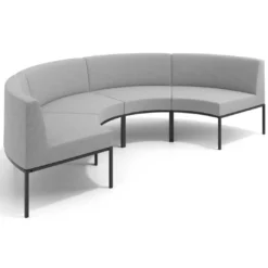 Sofa de Espera Pylos Curvo, Módulo Concavo 4 asientos