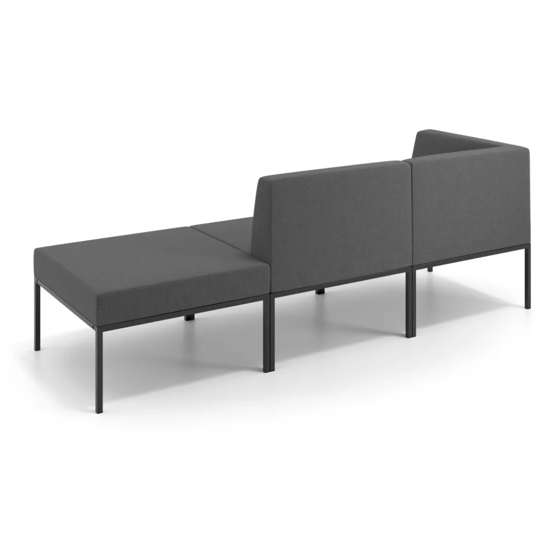 Sofa de Espera Pylos Modulo 2 asientos + Pouf