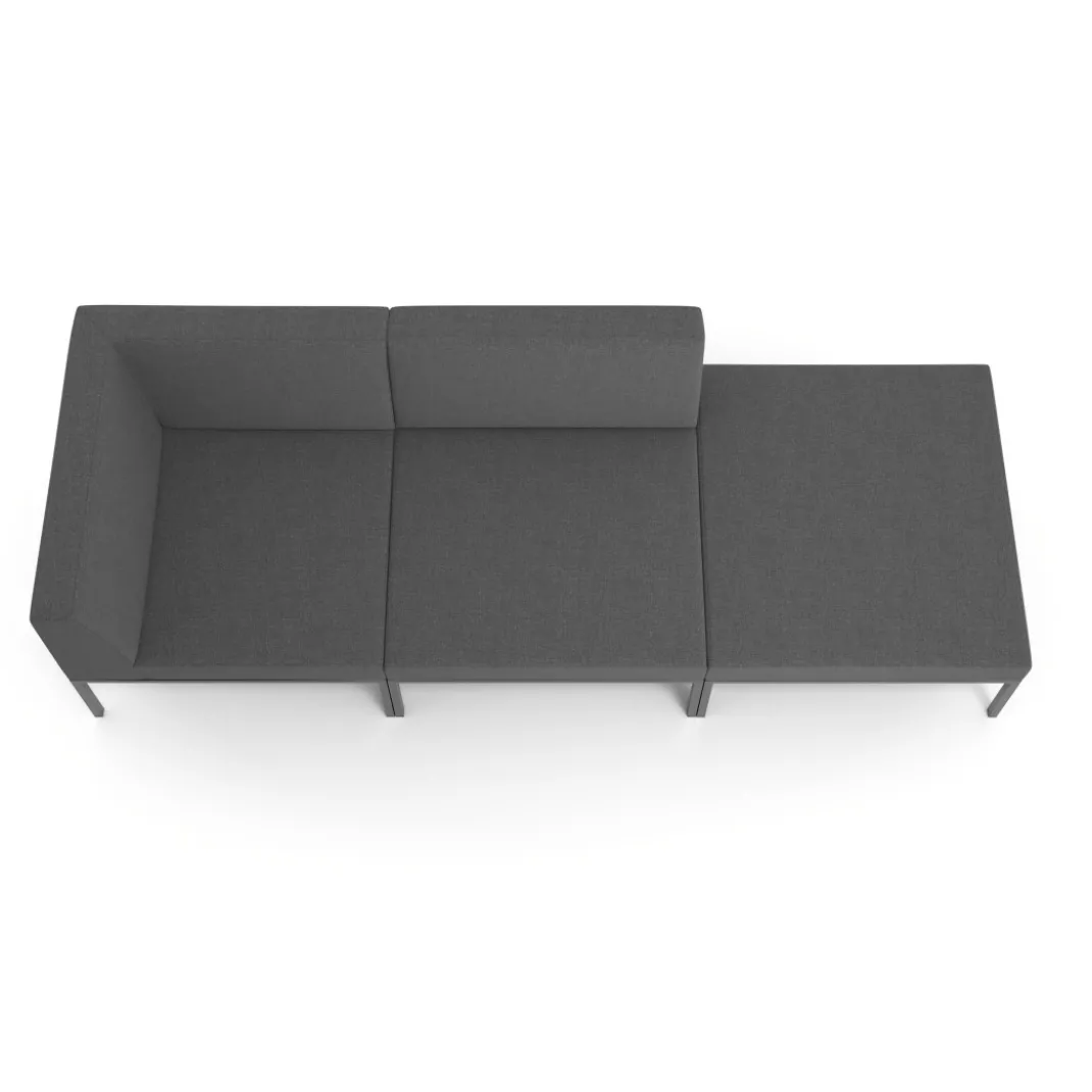 Sofa de Espera Pylos Modulo 2 asientos + Pouf