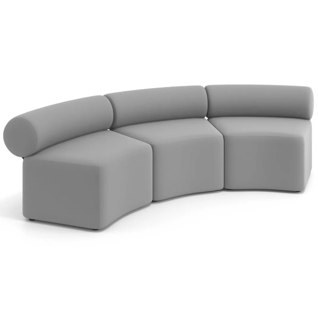 Sofa de oficina Oasis módulo concavo triple