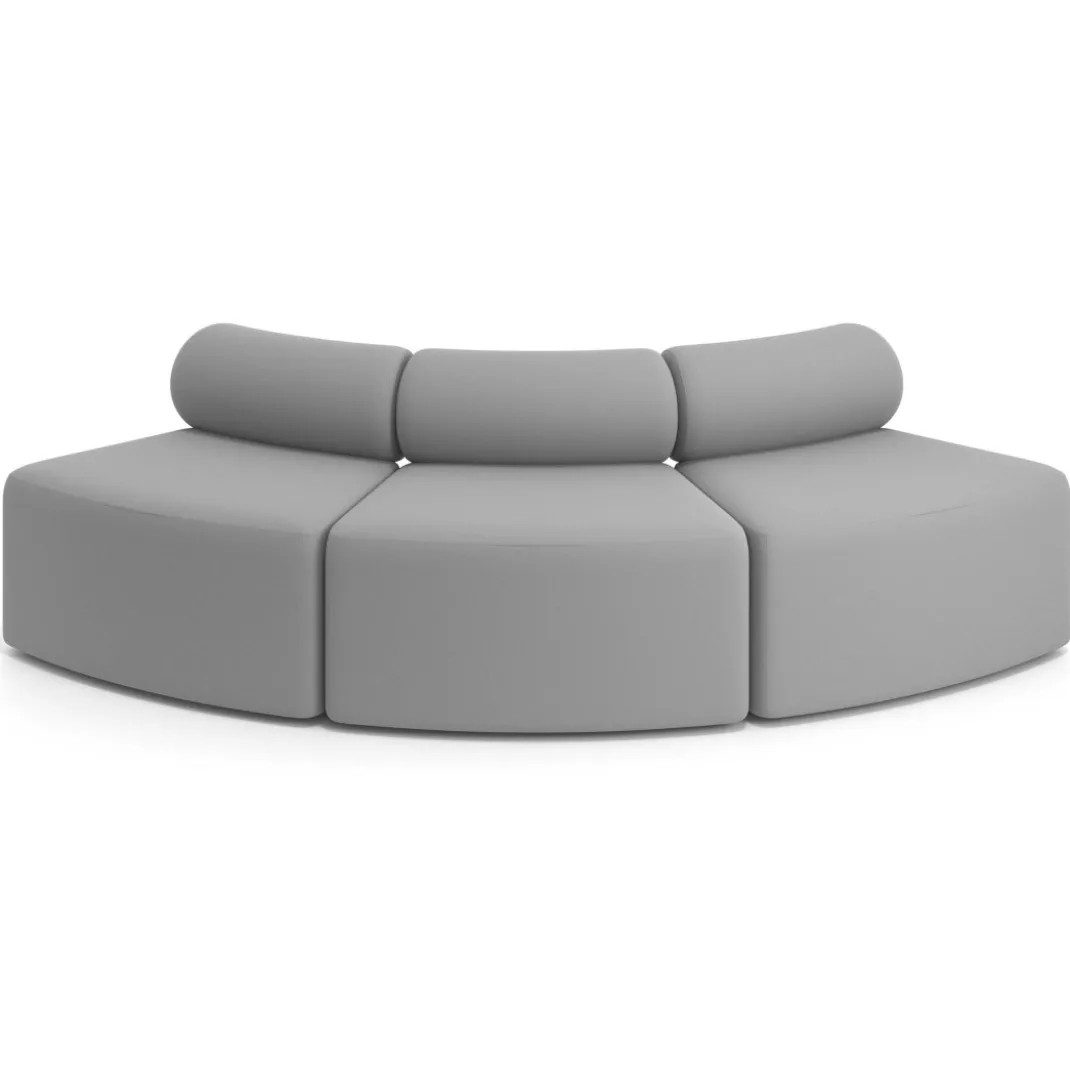 Sofa de oficina Oasis módulo convexo triple