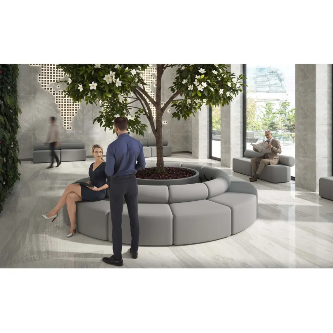 Sofa de oficina Oasis módulo convexo triple