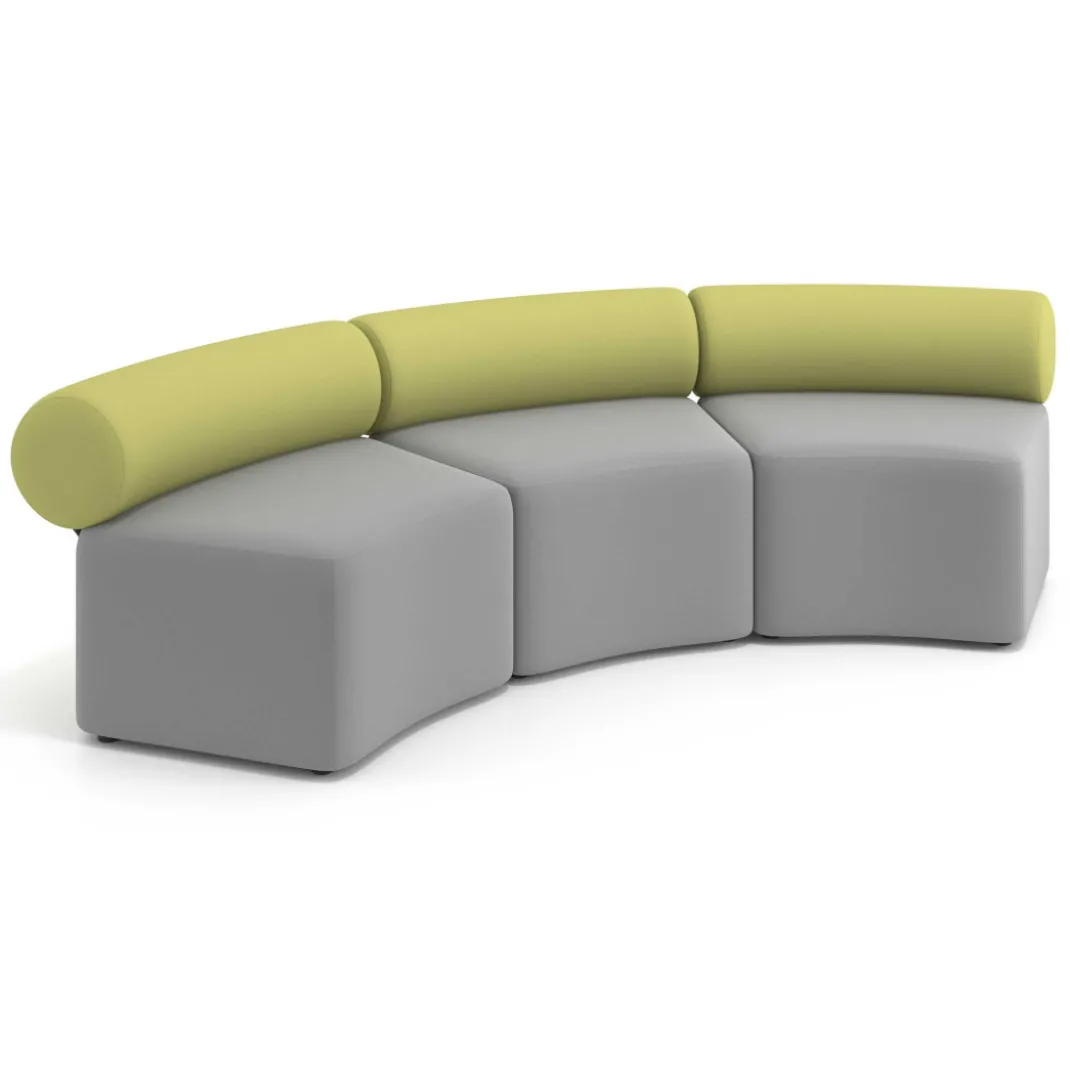 Sofa de oficina Oasis módulo concavo triple
