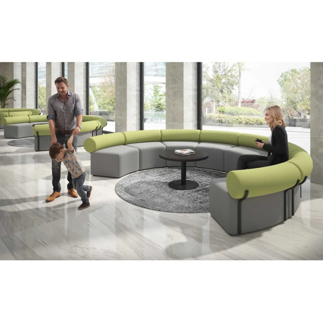 Sofa de oficina Oasis módulo concavo triple