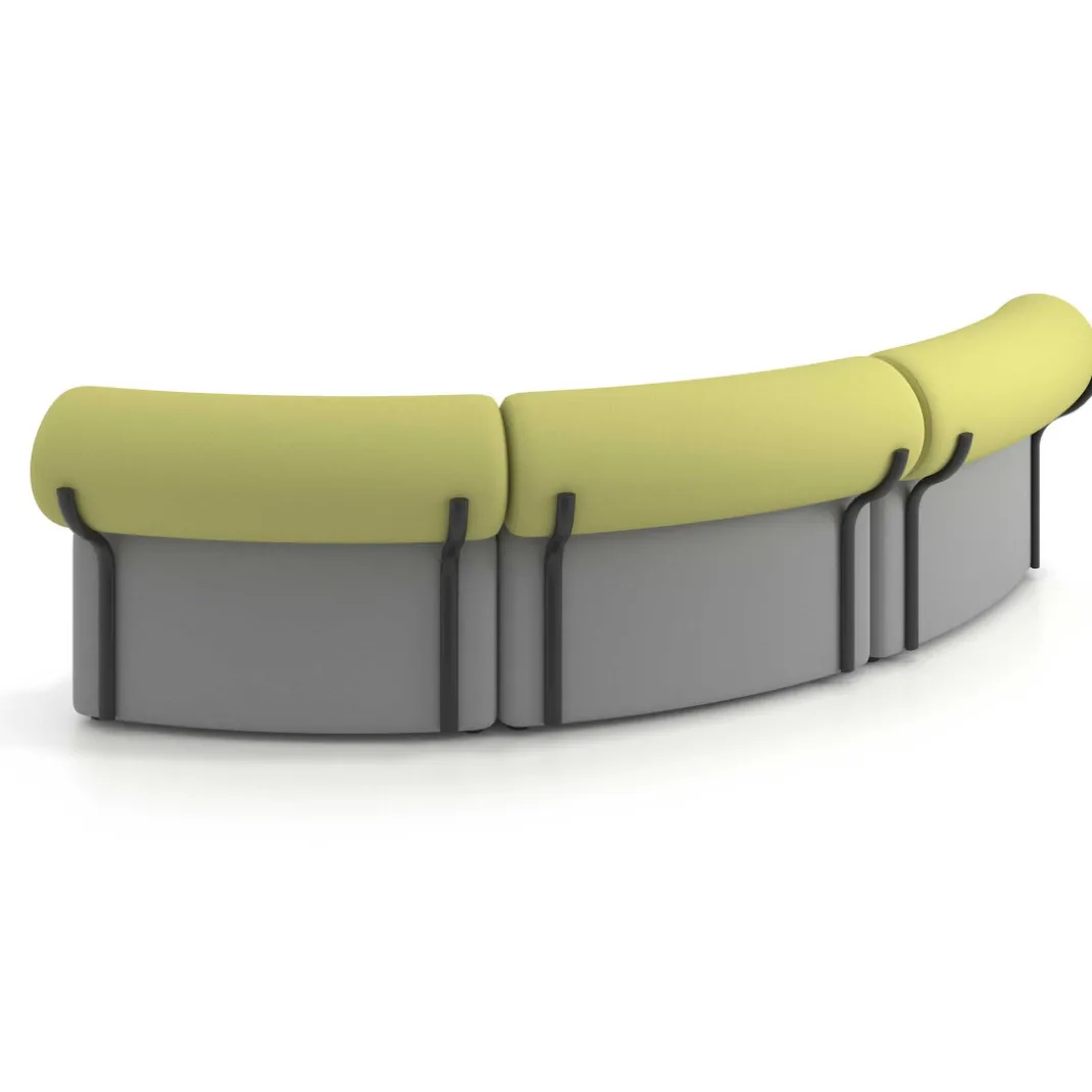 Sofa de oficina Oasis módulo concavo triple
