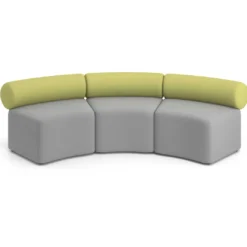 Sofa de oficina Oasis módulo concavo triple