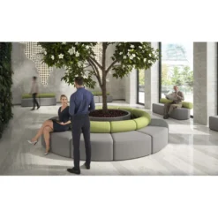 Sofa de oficina Oasis módulo convexo triple