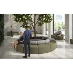 Sofa de oficina Oasis módulo convexo triple