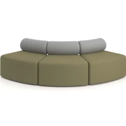 Sofa de oficina Oasis módulo convexo triple