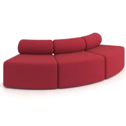 Sofa de oficina Oasis módulo convexo triple