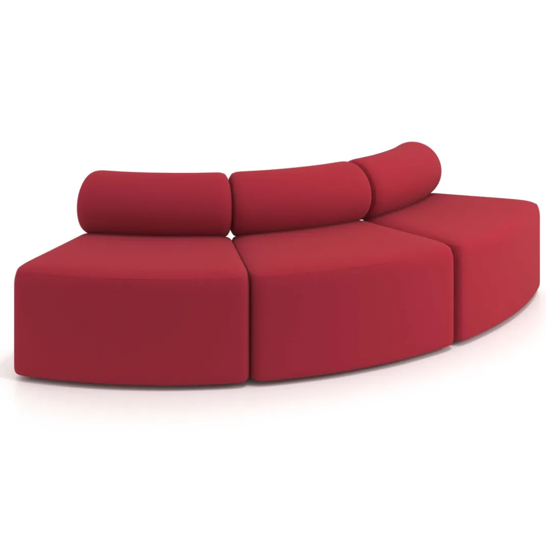 Sofa de oficina Oasis módulo convexo triple