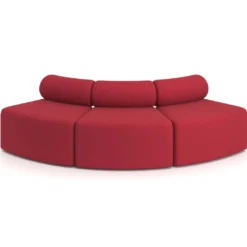 Sofa de oficina Oasis módulo convexo triple