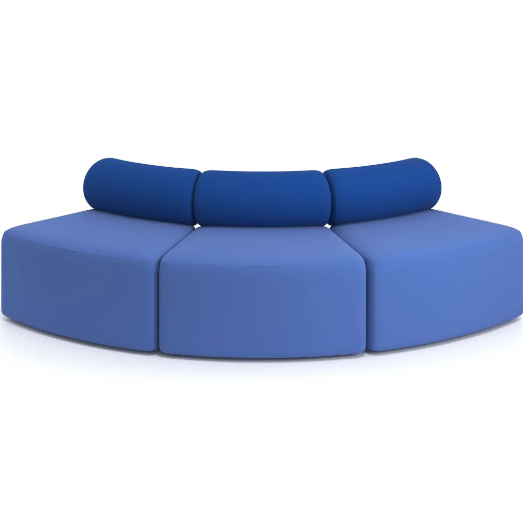 Sofa de oficina Oasis módulo convexo triple