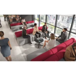 Sofa de oficina Oasis módulo recto doble 200cm