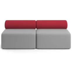 Sofa de oficina Oasis módulo recto doble 200cm