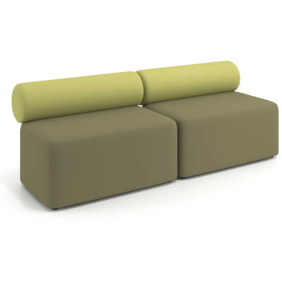 Sofa de oficina Oasis módulo recto doble 200cm