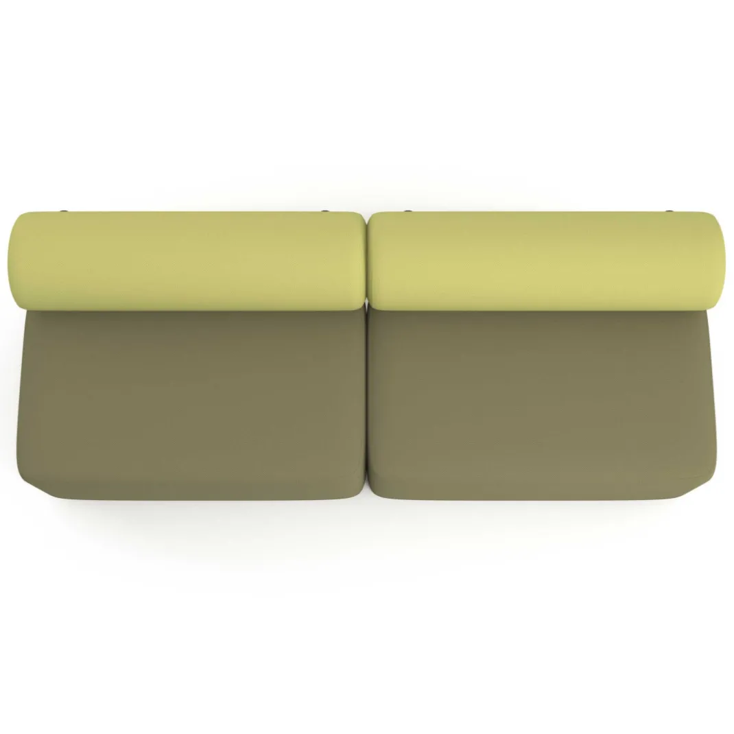 Sofa de oficina Oasis módulo recto doble 200cm
