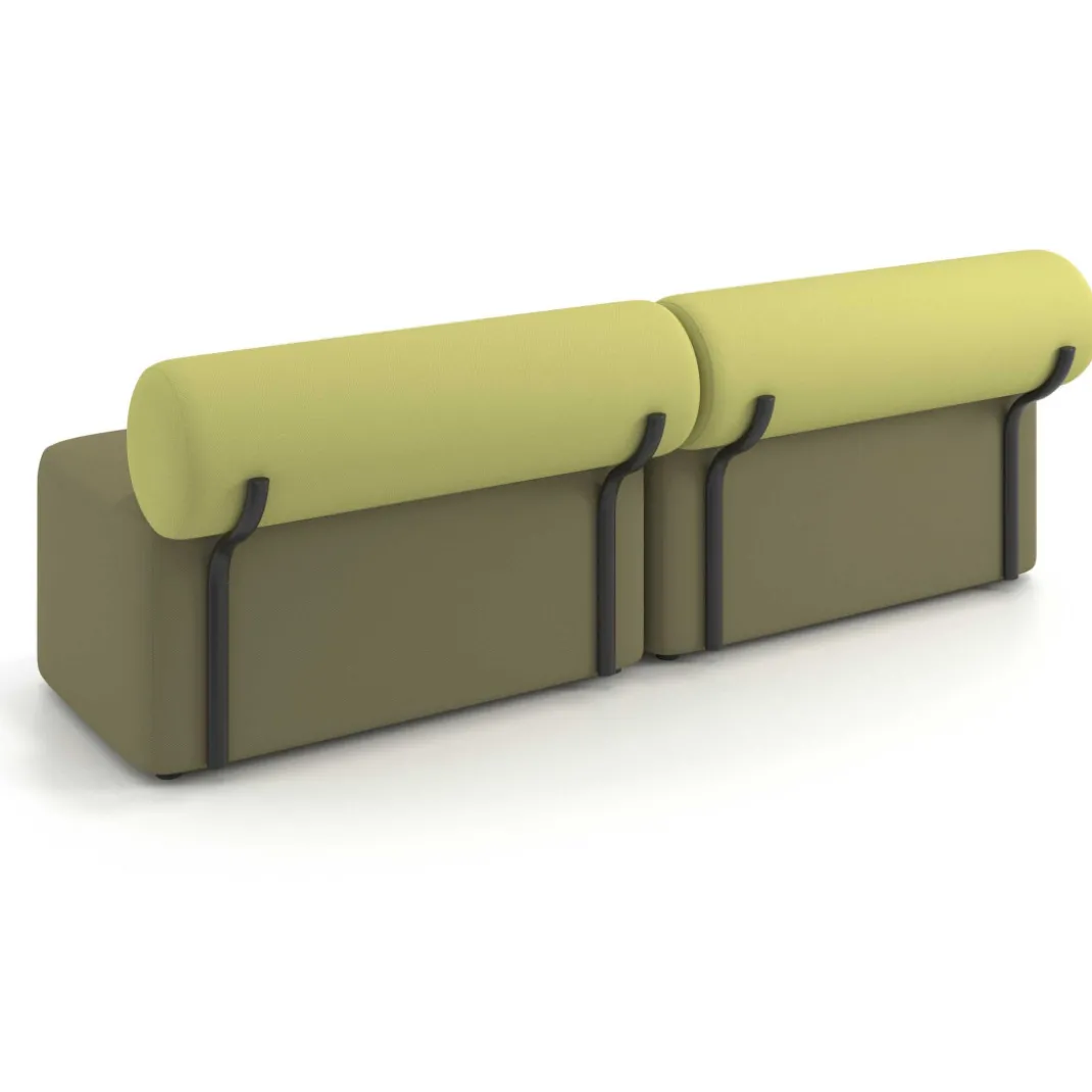 Sofa de oficina Oasis módulo recto doble 200cm