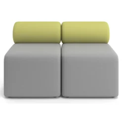 Sofa de oficina Oasis módulo recto doble 120cm