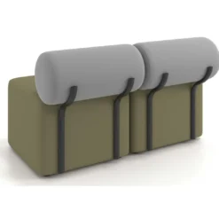 Sofa de oficina Oasis módulo recto doble 120cm