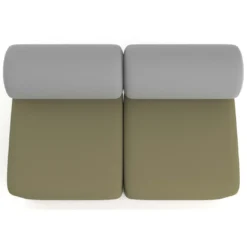 Sofa de oficina Oasis módulo recto doble 120cm