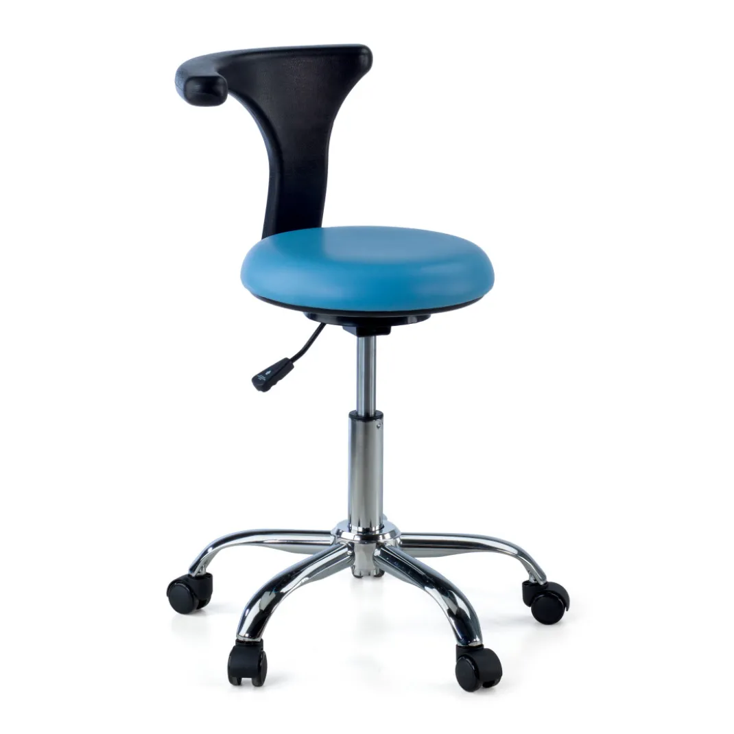 Taburete de laboratorio Onix, respaldo ergonómico