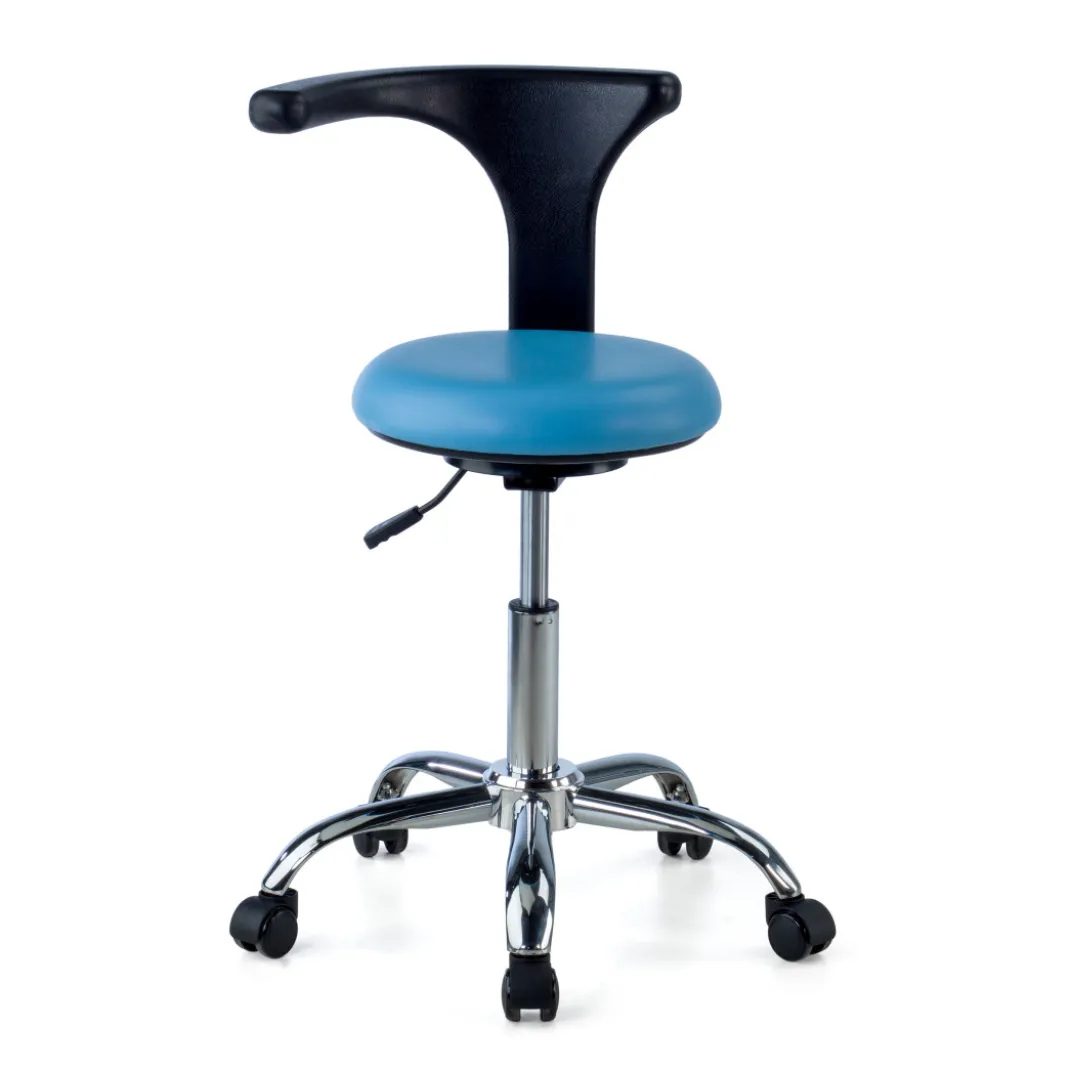 Taburete de laboratorio Onix, respaldo ergonómico