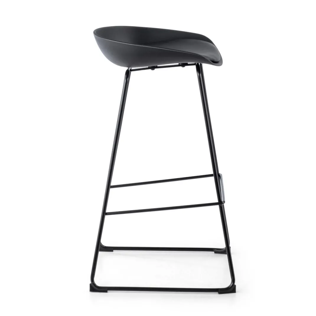 Taburete de oficina Uma, patas de acero