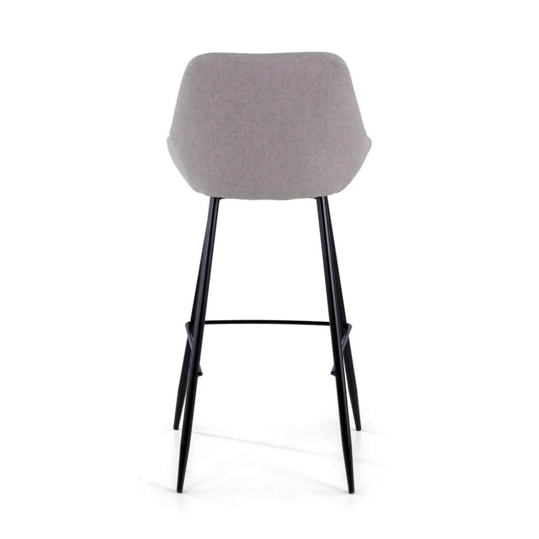 Taburete tapizado de oficina Melody, patas de metal