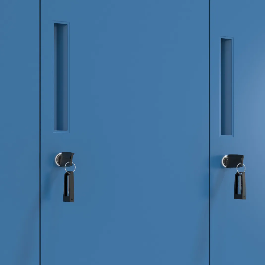 Taquilla de vestuario Strong 3 puertas 185x92cm, estructura blanca
