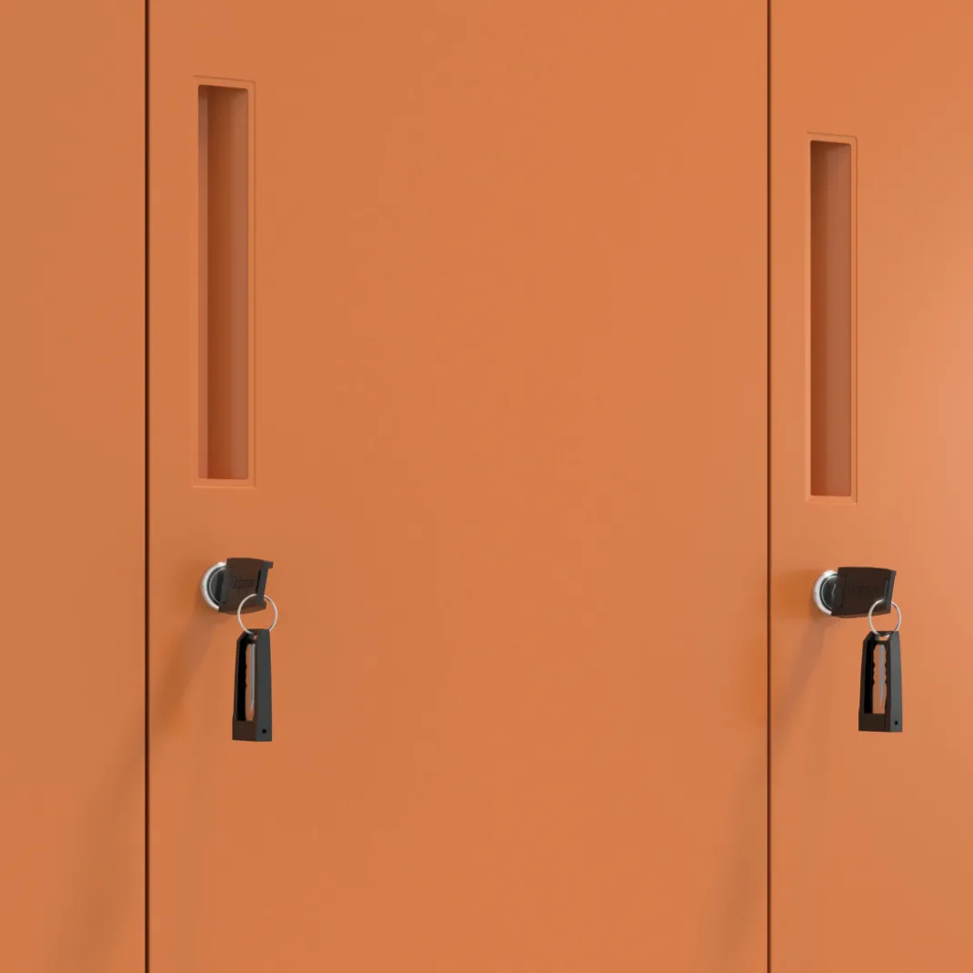 Taquilla de vestuario Strong 3 puertas 185x92cm, estructura blanca